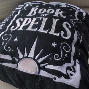 Black velvet Killstar Book of Spells throw pillow